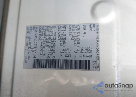 2018 Nissan Rogue Sl from USA, damaged, VIN 5N1AT2MT6JC739784